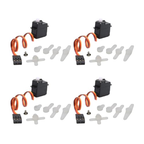 RWEQUTES 4PCS 2g Digital Nano Servo DIY Mini Fixed Wing Lenkgetriebe 90 Grad JST 1,0mm 1,25mm Dupont for RC Flugzeug Drone DIY Teile(Dupont Plug 4.2V) von RWEQUTES