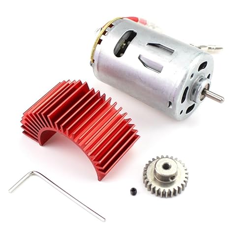 RWEQUTES 540 gebürsteter Motor mit Kühlkörper for Wltoys A959-B A969-B A979-B K929-B 1/18 RC Auto Upgrade Teile Zubehör von RWEQUTES