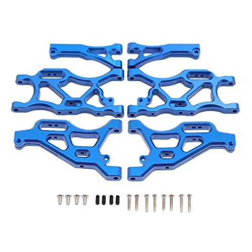 RWEQUTES 6-teiliges Metall-Set for vordere und hintere Aufhängungsarme for ARRMA 1/7 Infraction Limitless 6S 1/8 Typhon 6S RC-Auto-Upgrade-Teile(Blauw) von RWEQUTES