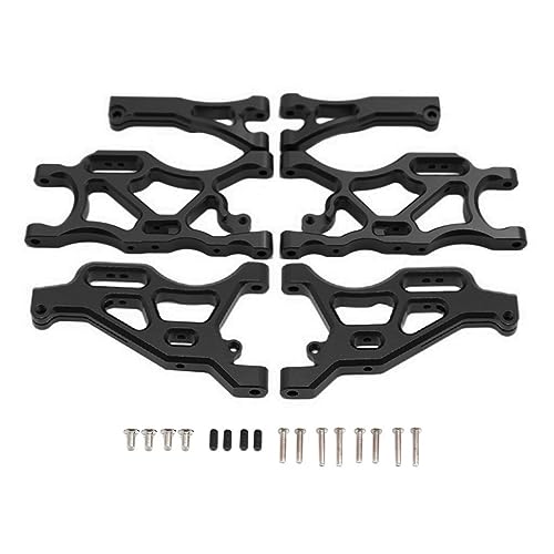 RWEQUTES 6-teiliges Metall-Set for vordere und hintere Aufhängungsarme for ARRMA 1/7 Infraction Limitless 6S 1/8 Typhon 6S RC-Auto-Upgrade-Teile(Zwart) von RWEQUTES