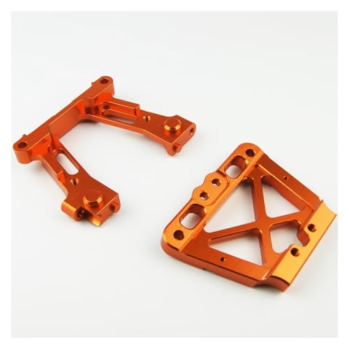 RWEQUTES Aluminiumlegierung vorne hinten Schott for Rovan HPI Rovan Rofun Baja 5B 5T Buggy Truck 1/5(Rear Bright Orange) von RWEQUTES