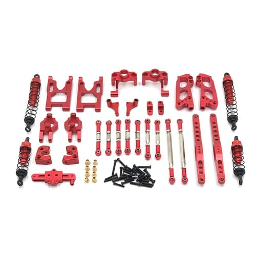 RWEQUTES for Feiyue FY-03 WLtoys 12428 12423 Desert Falcon Universal Kit Vollständige Upgrade Zubehör Hydraulische Stoßdämpfung(Rood) von RWEQUTES