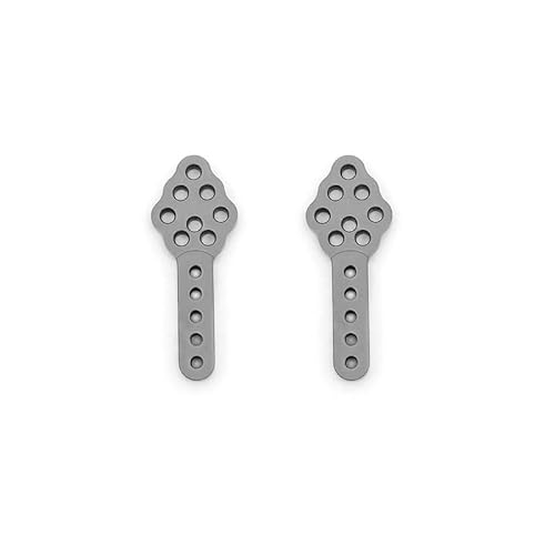 RWEQUTES Höhenverstellbare Stoßdämpferhalterung aus Metall for Axial SCX10 90046 RC4WD D90 D110 1/10 RC Crawler Car(2pcs Grey) von RWEQUTES