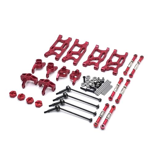 RWEQUTES LC 1/14 Wltoys 144010 144001 02 124017-16-18-19 RC-Car-Upgrade-Teile(Rood) von RWEQUTES