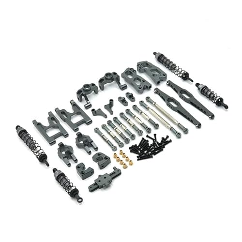 RWEQUTES Metall Upgrade Schwingarm Lenkbecher Stoßdämpfer 12er-Pack for WLtoys 1/12 12427 12428 ABC 12423 FY-01-02-03 RC Autoteile(Dark Grey) von RWEQUTES