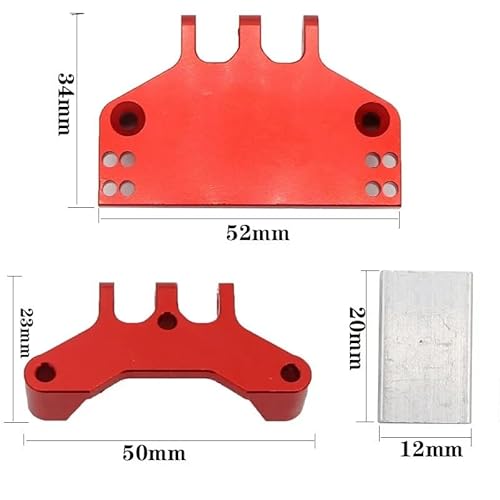 RWEQUTES Metall Lenkgetriebe Halterung Servo Basis Sitz for MN MN86 MN86S MN86KS MN86K 4WD G500 Crawler RC Auto Modifizierte Zubehör(Rood) von RWEQUTES