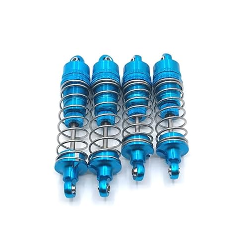 RWEQUTES Metall-Upgrade, verstellbare hydraulische Stoßdämpfer vorne und hinten for WLtoys 1/10 104001 104002 RC-Autoteile(Sky Blue) von RWEQUTES