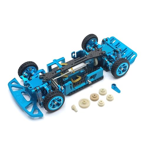 RWEQUTES Metall Upgrade Carbon Faser Boden Platte Rahmen Radstand 98-102mm for WLtoys 284131 K969 K979 K989 K999 P929 p939 RC Auto Teile(Sky Blue) von RWEQUTES