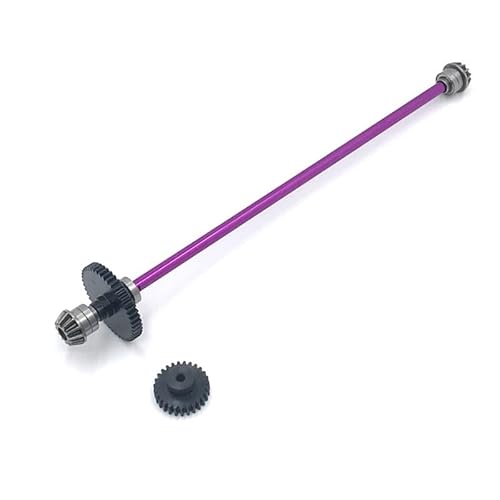 RWEQUTES Metall Upgrade Center Antriebswelle Montage 27T Motor Getriebe for WLtoys 1/12 124017 124016 124018 124019 RC Auto Teile(Purple) von RWEQUTES