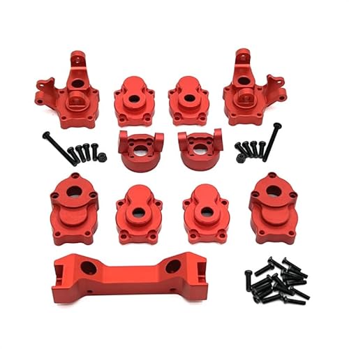 RWEQUTES Metall-Upgrade-Lenkschale, Balken, hintere Schale, Sitz C, Set, for YK4103 YK4082 YK6101 YK4102 RC-Auto-Fernbedienungsfahrzeugteile(Rood) von RWEQUTES