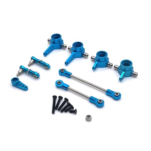 RWEQUTES Metall Upgrade Lenkung Tasse Lenkung Link 28T Servo Arm for WLtoys 1/28 284131 K969 K979 K989 K999 P929 P939 RC Auto Teile(Sky Blue) von RWEQUTES