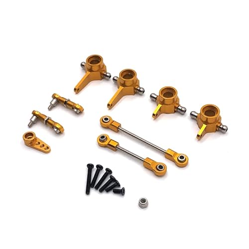 RWEQUTES Metall Upgrade Lenkung Tasse Lenkung Link 28T Servo Arm for WLtoys 1/28 284131 K969 K979 K989 K999 P929 P939 RC Auto Teile(Yellow) von RWEQUTES