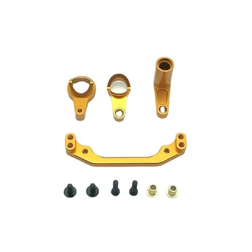 RWEQUTES Metall-Upgrade-Modifikations-Lenksatz for WLtoys 1/10 104001 104002 RC-Autoteile(Gold) von RWEQUTES