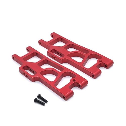 RWEQUTES Metall Upgrade Refit Hinterradschwinge for WLtoys 104009 12401 12402 12404 12403 12409 RC Autoteile(Rood) von RWEQUTES