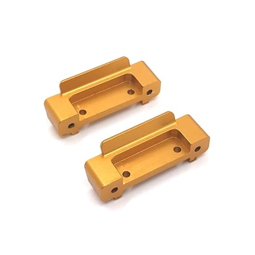 RWEQUTES Metall Upgrade Refit Vordere und Hintere Untere Schwinge Befestigungen Schutz Bar for WLtoys 184011 A959 A949 A969 A979 K929 RC Auto Teile(Yellow) von RWEQUTES