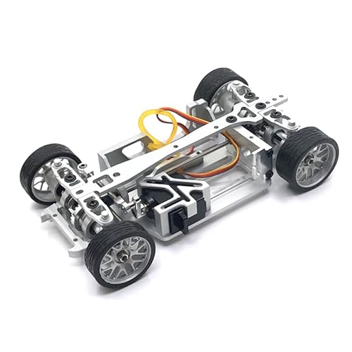 RWEQUTES Metall-Upgrade modifizierter Rahmen for Mosquito Car Racing Drift Mini-Q 1/28 RC Autoteile(Silver) von RWEQUTES