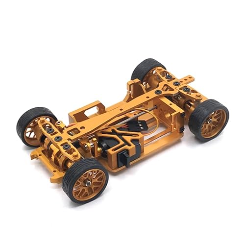 RWEQUTES Metall-Upgrade modifizierter Rahmen for Mosquito Car Racing Drift Mini-Q 1/28 RC Autoteile(Yellow) von RWEQUTES