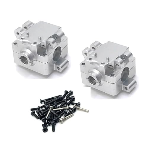 RWEQUTES 2PCS Metall Upgrade Getriebe for WLtoys 1/28 284131 K969 k979 k989 k999 P929 P939 RC Auto Teile(Silver) von RWEQUTES