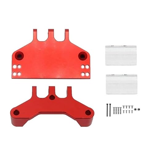 RWEQUTES Metallzugstangenhalterung und Servohalterung for MN128 MN86 MN86S MN86K MN86KS MN G500 1/12 RC Crawler Car Upgrade-Teile(Rood) von RWEQUTES