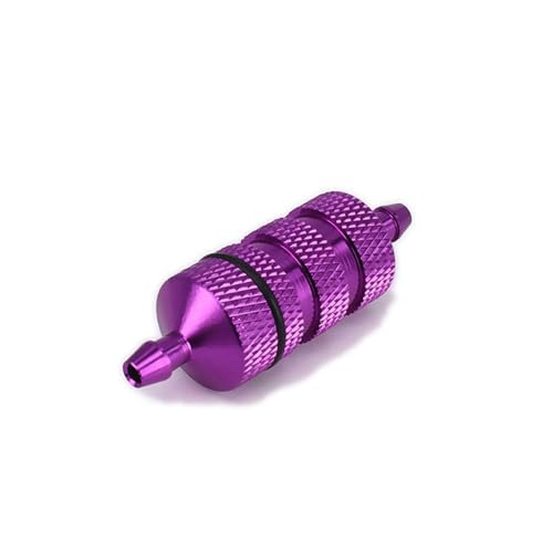 RWEQUTES Ölfilter Aluminiumlegierung Öl Nitro Kraftstofffilter Simulation for 1/8 1/10 RC Autoteile 94122 Crawler D90 TRX4 HSP Racing(Purple) von RWEQUTES