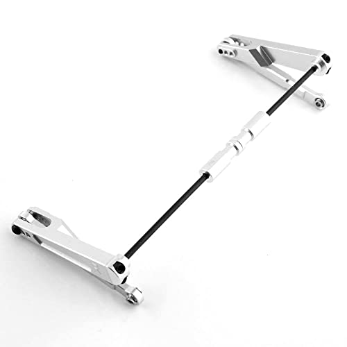 RWEQUTES RBX10 Metall-Stabilisator-Set hinten for Axial RBX10 Ryft 1/10 RC Crawler Car, Upgrade-Teile-Zubehör(Silver) von RWEQUTES