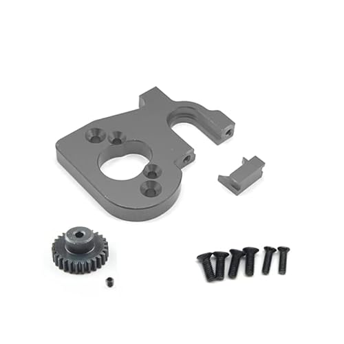 RWEQUTES RC Auto Motor Halterung mit Motor Getriebe for Wltoys 144001 124019 124018 RC Ersatzteile Upgrade Zubehör(Light Grey) von RWEQUTES