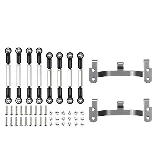 RWEQUTES Upgrade Metall Zugstange Lenkung Zugstange Servo Stange Zugstange Basis for WPL B1 B-1 B14 B-14 B24 B-24 C14 C24 1/16 RC Auto Ersatzteile(Zwart) von RWEQUTES