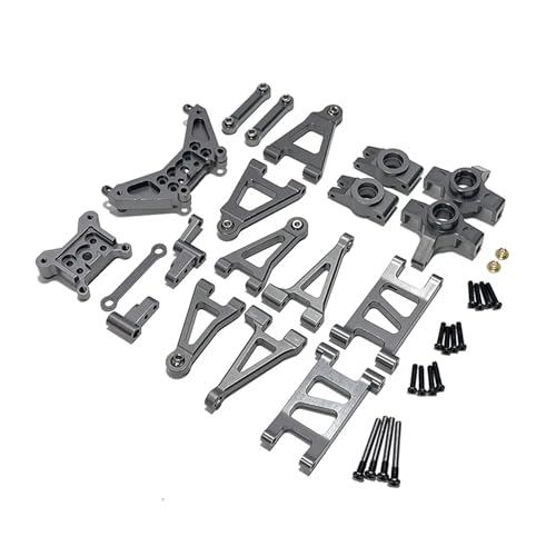 RWEQUTES for MJX 14301 14302 Hyper Go 1/14 RC Auto Metall Seering Montage Lenkung Block Hinterradnaben etc. Anzug Upgrades Teile Zubehör(Titanium) von RWEQUTES