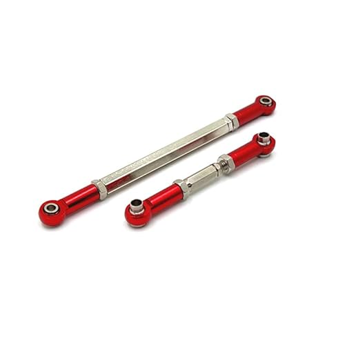 RWEQUTES for MN 1/12 MN78 RC Auto ersatzteile Metall Upgrade vorderachse lenkung spurstange servo spurstange(Rood) von RWEQUTES