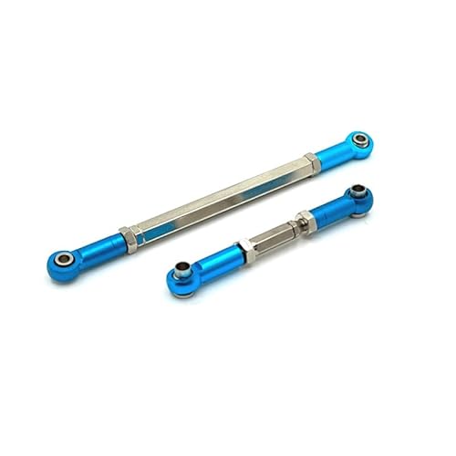 RWEQUTES for MN 1/12 MN78 RC Auto ersatzteile Metall Upgrade vorderachse lenkung spurstange servo spurstange(Sky Blue) von RWEQUTES