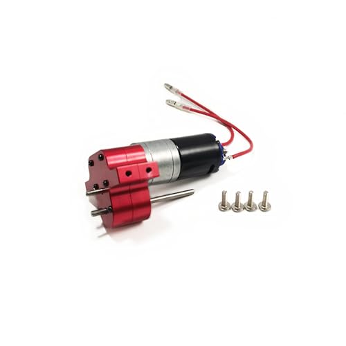 RWEQUTES for MN 99S MN99S MN99 MN98 D90 WPL C14 C24 B14 B24 Vollmetall Starke Torsion 370 Motor Getriebe Upgrade Teile Zubehör(Red with 4mm Plug) von RWEQUTES