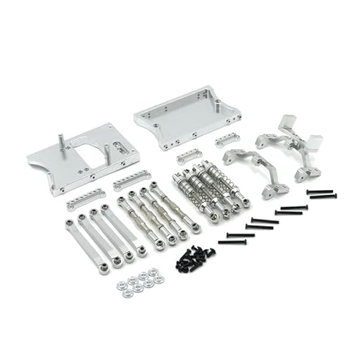 RWEQUTES for MN D90 D91 D96 MN98 99S RC Auto Metall Teile lenkgetriebe Fach stoßdämpfer kit(Silver) von RWEQUTES