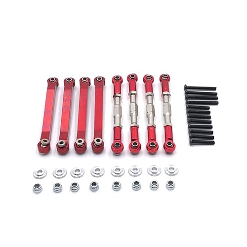 RWEQUTES for MN D90 D91 D96 MN98 99S RC Auto Metall Upgrade Zubehör Ball spurstange(Rood) von RWEQUTES