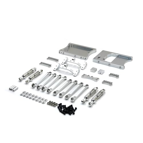 RWEQUTES for MN Modell 1/12 D90 D91 D96 MN98 99S RC Auto Ersatzteile Feste Spurstangen aus Metall, Lenkgetriebekabine, Heckträger usw. Upgrade-Kits(White) von RWEQUTES