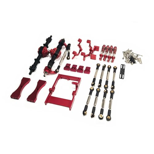 RWEQUTES for MN99S MN98 MN D90 RC Auto Metall Upgrade Teile Set Vorder- und Hinterachsstoßdämpfer Zubehörteile(Red Set) von RWEQUTES