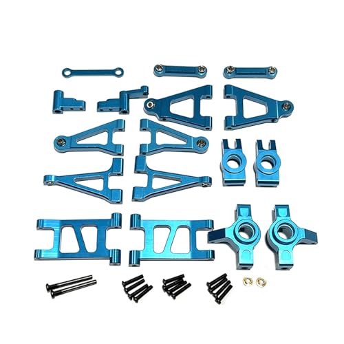 RWEQUTES for Mjx Hyper go 1/14 14301 14302 ferngesteuertes Auto Metall Upgrade Schwinge lenkbecher ersatzteile(Blauw) von RWEQUTES