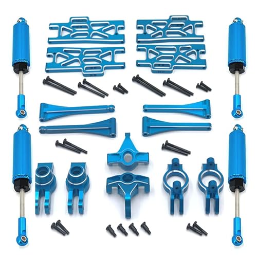 RWEQUTES for WLtoys 104016 104018 104009 12402 12409 ferngesteuertes Auto, Metall-Upgrade, Kit, hydraulischer Stoßdämpfer(Blauw) von RWEQUTES