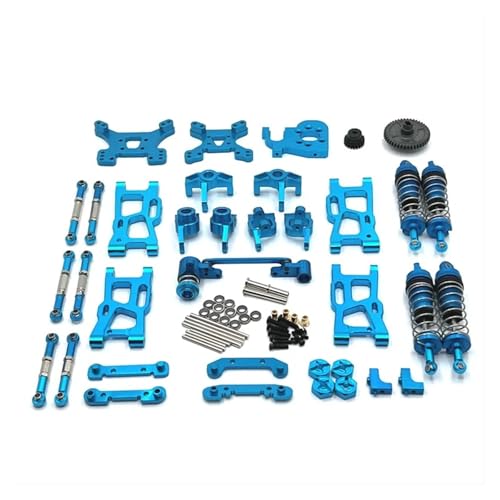 RWEQUTES for WLtoys 124007 124017 124019 144001 144002 144010 RIaarIo XDKJ-001 XDKJ-006 AM-X12 RC Auto Metall Upgrade Teile(Blauw) von RWEQUTES