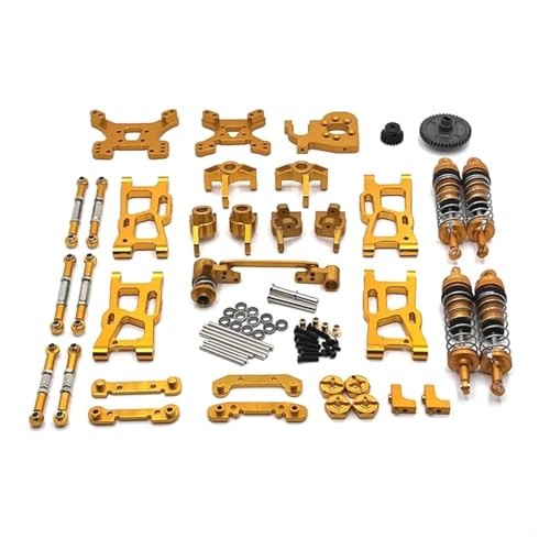 RWEQUTES for WLtoys 124007 124017 124019 144001 144002 144010 RIaarIo XDKJ-001 XDKJ-006 AM-X12 RC Auto Metall Upgrade Teile(Golden) von RWEQUTES