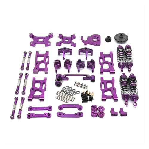 RWEQUTES for WLtoys 124007 124017 124019 144001 144002 144010 RIaarIo XDKJ-001 XDKJ-006 AM-X12 RC Auto Metall Upgrade Teile(Purple) von RWEQUTES