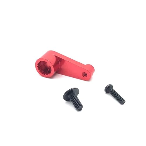 RWEQUTES for WLtoys 144002 144001 124016 124017 124018 124019 RC Auto, Universal Modifikation, Metall Upgrade Servo Arm 28T, Mehrfarbig(Rood) von RWEQUTES