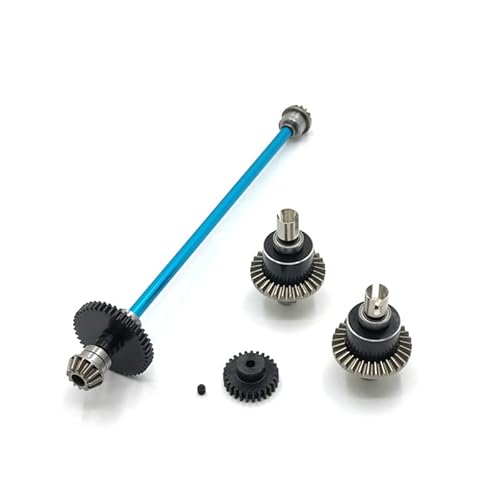 RWEQUTES for WLtoys 144010 144002 144001 RC Auto Metall Upgrade Teile Differential, Getriebe, Antriebswelle, Getriebe Montage Änderung Teile(Blauw) von RWEQUTES