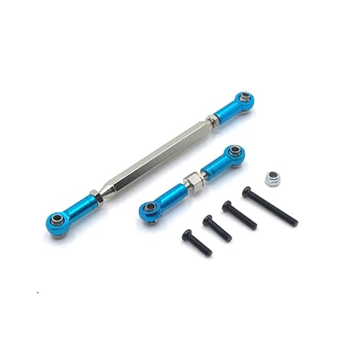 RWEQUTES for WPL C14 C24 B1 B14 B24 B16 B36 MN D90 MN99S Metall Einstellbare Lenkung Link Servo Link Stange Lenkgestänge RC Auto Upgrade Teile(MN Blue) von RWEQUTES