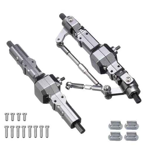 RWEQUTES for WPL Metall Vorder- und Hinterachse Set for WPL C14 C24 C34 C44 B14 B24 1/16 RC Auto Upgrades Teile Zubehör(B) von RWEQUTES