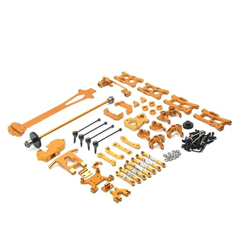 RWEQUTES for Wltoys 1/12 124016 124017 124018 124019 RC Auto Universal Upgrade Modifizierte Teile 21 Stück Set(Gold) von RWEQUTES