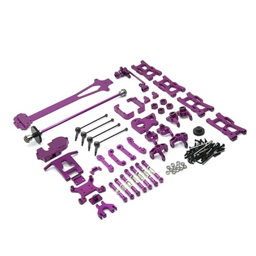 RWEQUTES for Wltoys 1/12 124016 124017 124018 124019 RC Auto Universal Upgrade Modifizierte Teile 21 Stück Set(Purple) von RWEQUTES