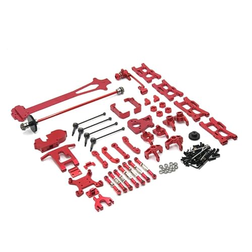 RWEQUTES for Wltoys 1/12 124016 124017 124018 124019 RC Auto Universal Upgrade Modifizierte Teile 21 Stück Set(Rood) von RWEQUTES