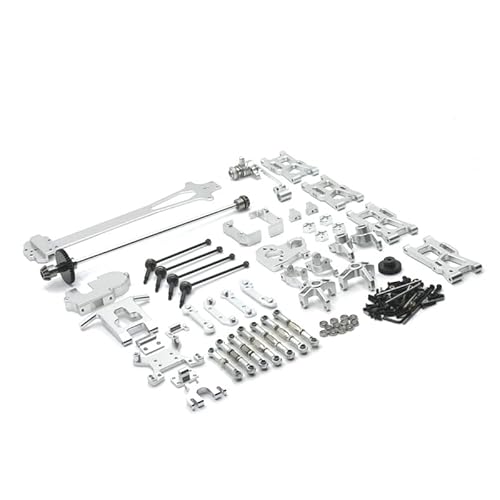 RWEQUTES for Wltoys 1/12 124016 124017 124018 124019 RC Auto Universal Upgrade Modifizierte Teile 21 Stück Set(Silver) von RWEQUTES