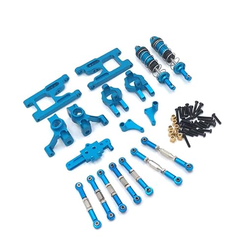 RWEQUTES for Wltoys 1/12 12427 12428 12423 Flyover Fernbedienung Auto Ersatzteile Metall Upgrade 7-teiliges Set(Blauw) von RWEQUTES