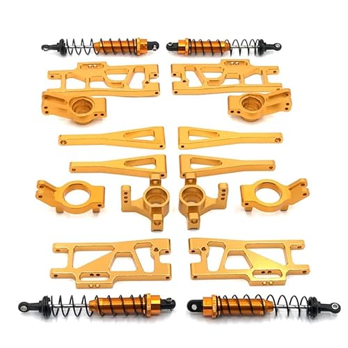 RWEQUTES for Wltoys 104009 12402 12409 RC Auto Ersatzteile Metall Upgrade und Modifikation 9-teiliger Anzug(Gold) von RWEQUTES